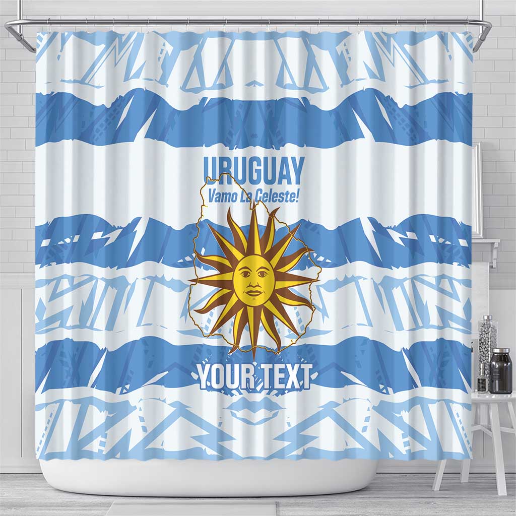 Custom Uruguay Football Shower Curtain Vamo La Celeste LT14