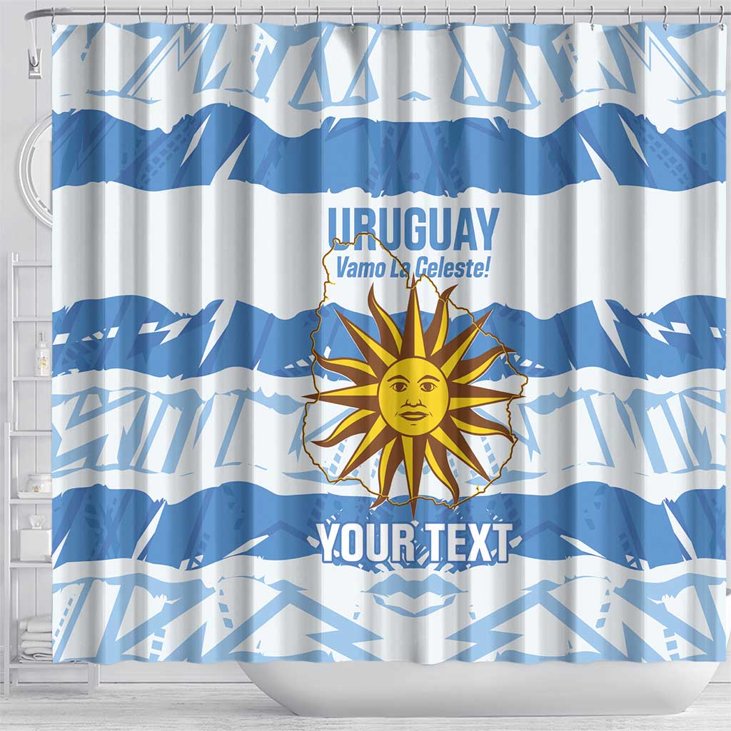 Custom Uruguay Football Shower Curtain Vamo La Celeste LT14