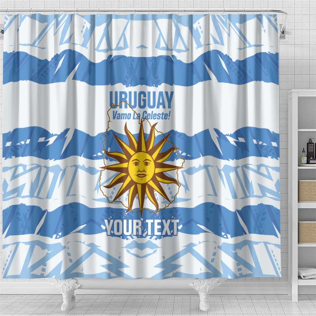 Custom Uruguay Football Shower Curtain Vamo La Celeste LT14