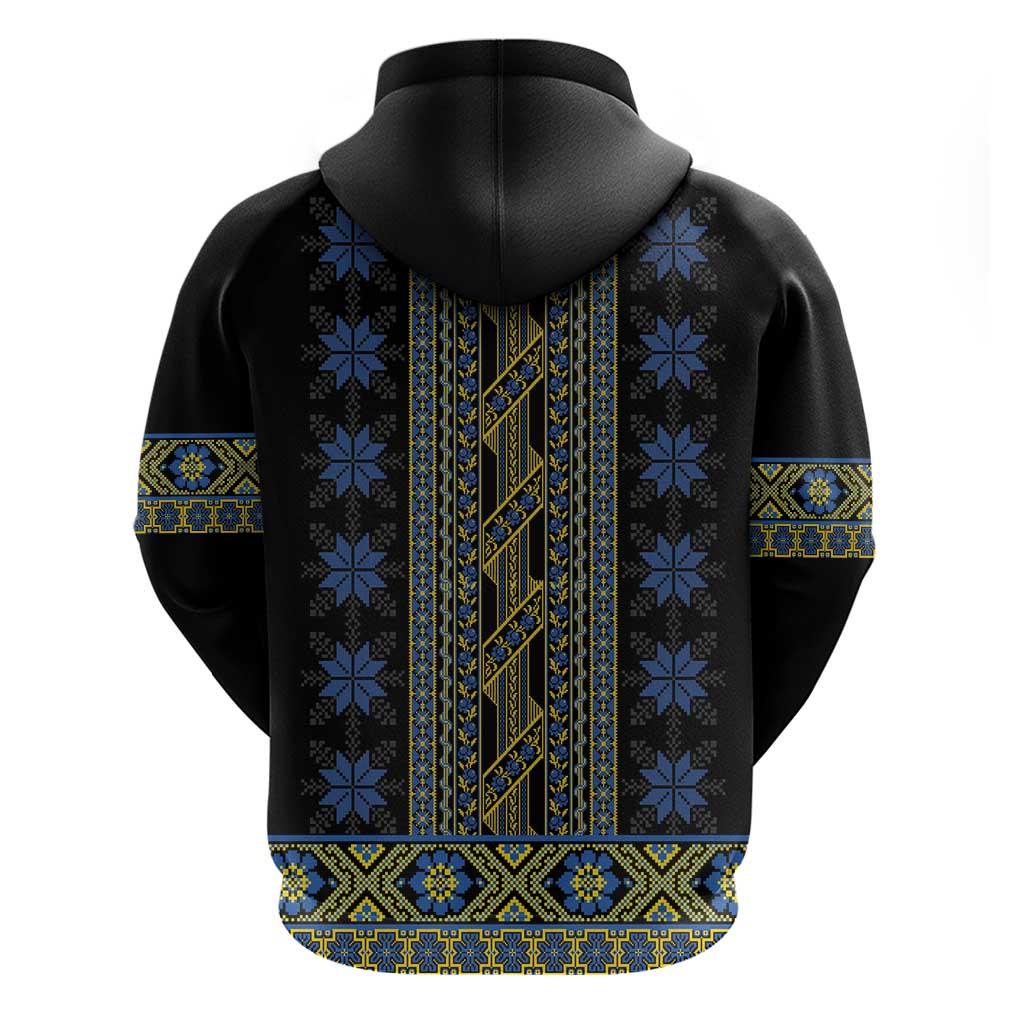Ukraine Hoodie Traditional Braided Rope Belt Folk Pattern National Color LT14
