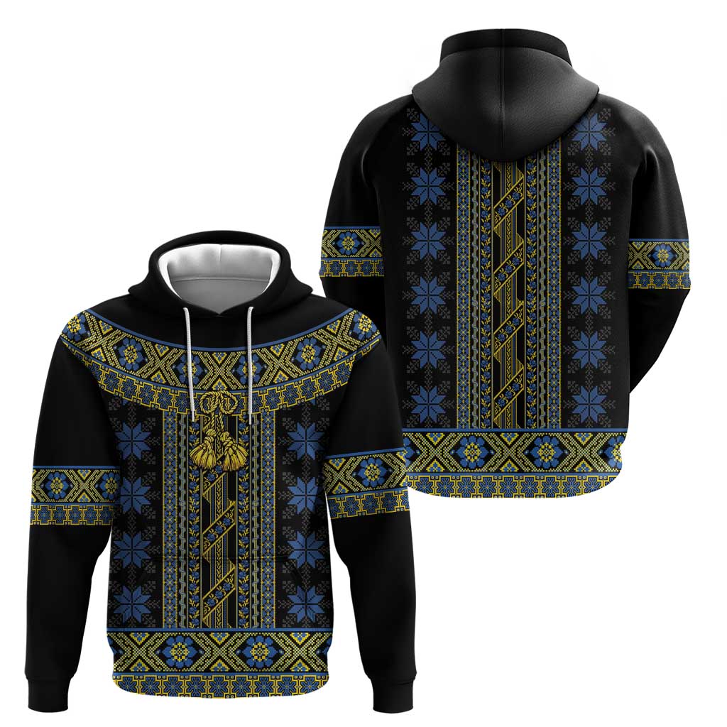 Ukraine Hoodie Traditional Braided Rope Belt Folk Pattern National Color LT14