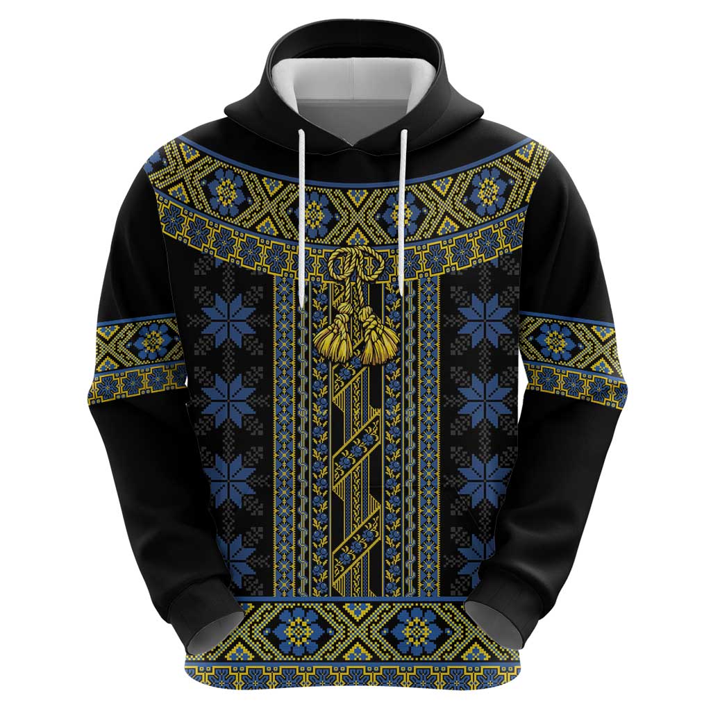 Ukraine Hoodie Traditional Braided Rope Belt Folk Pattern National Color LT14