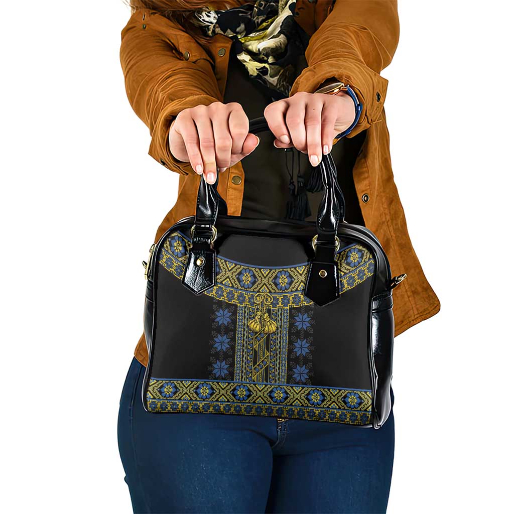 Ukraine Shoulder Handbag Traditional Braided Rope Belt Folk Pattern National Color LT14