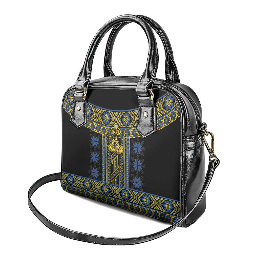 Ukraine Shoulder Handbag Traditional Braided Rope Belt Folk Pattern National Color LT14