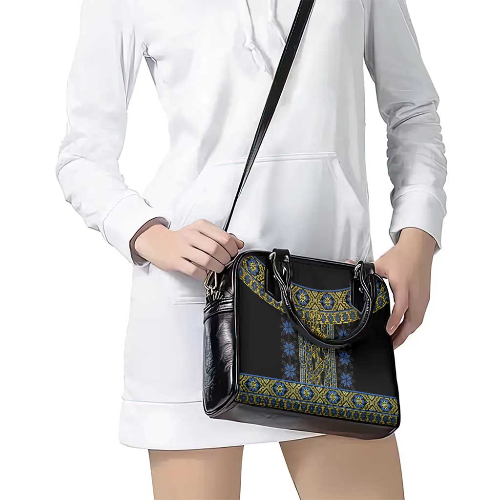 Ukraine Shoulder Handbag Traditional Braided Rope Belt Folk Pattern National Color LT14