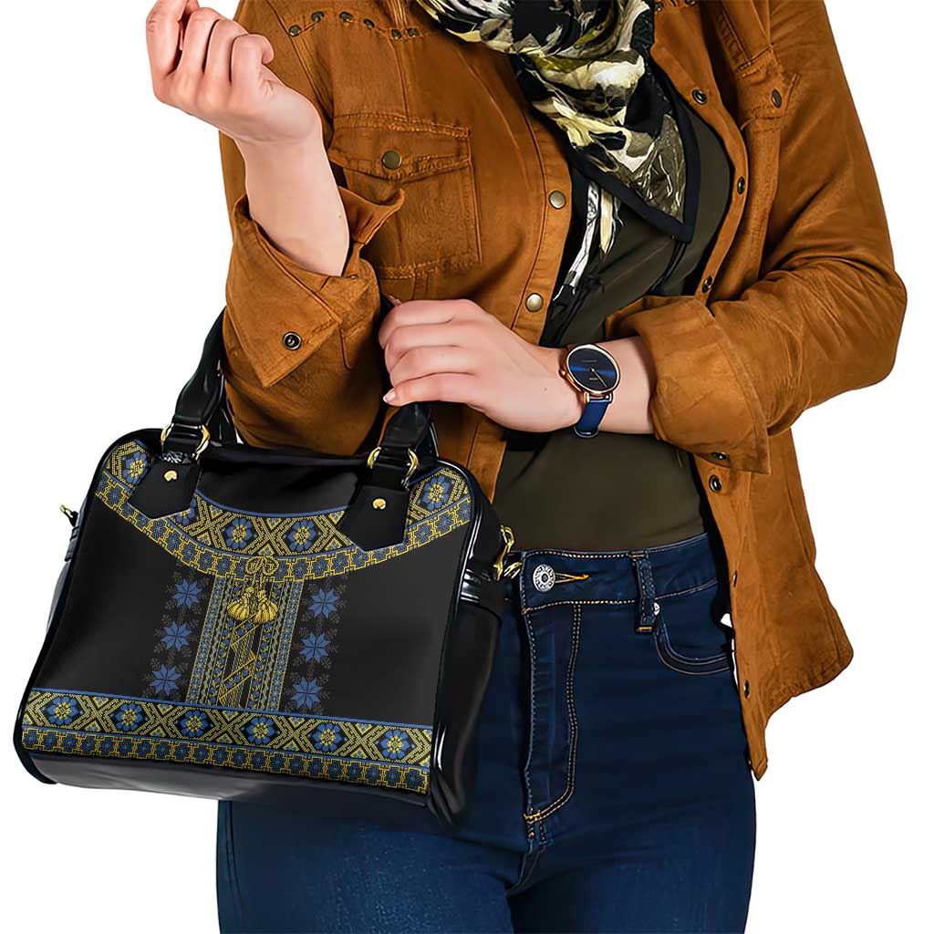 Ukraine Shoulder Handbag Traditional Braided Rope Belt Folk Pattern National Color LT14