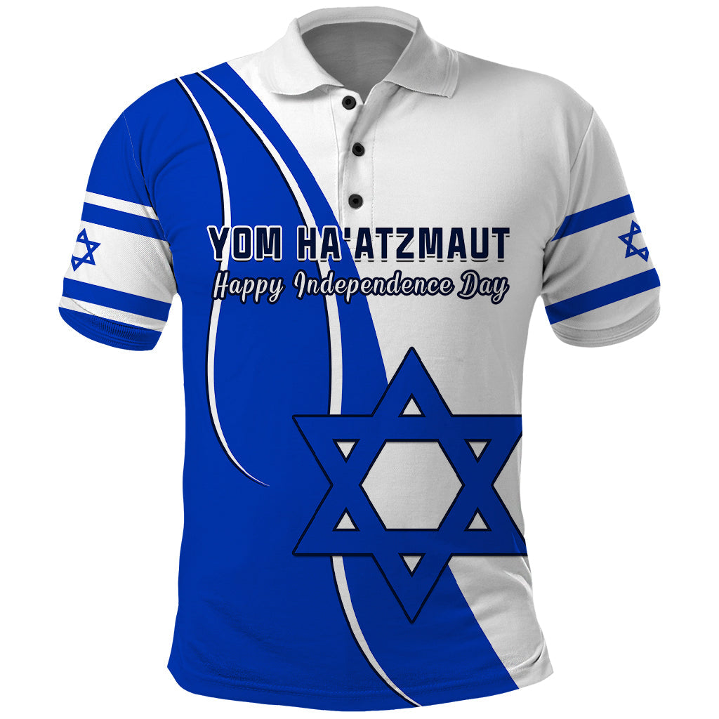 Custom Israel Polo Shirt Independence Day Yom Haatzmaut Curvel Style LT14