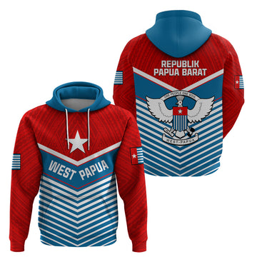 West Papua Hoodie Coat Of Arms And Morning Star Flag LT14