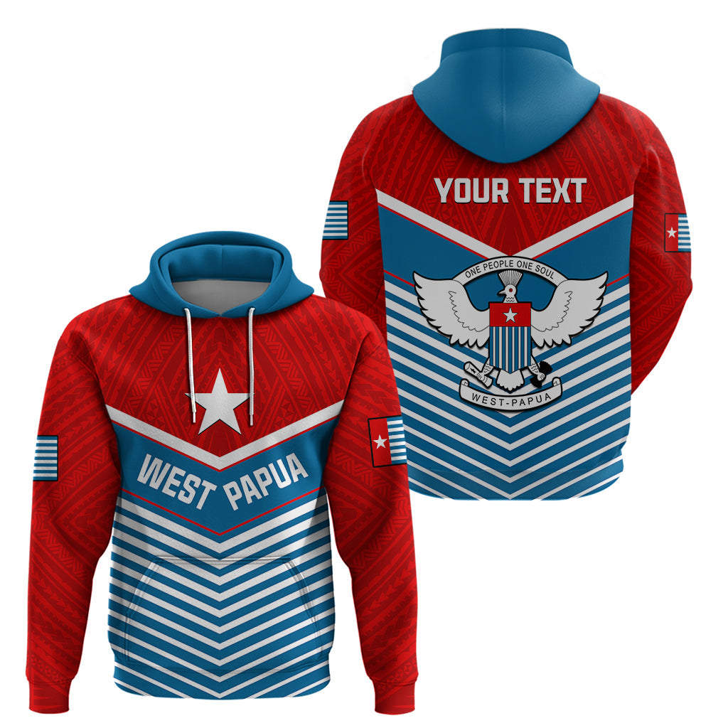 Custom West Papua Hoodie Coat Of Arms And Morning Star Flag LT14