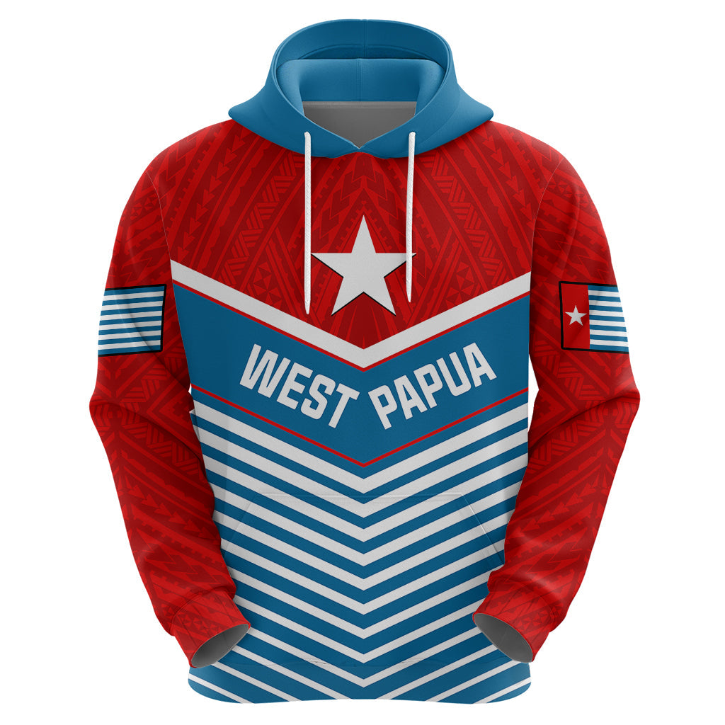 Custom West Papua Hoodie Coat Of Arms And Morning Star Flag LT14