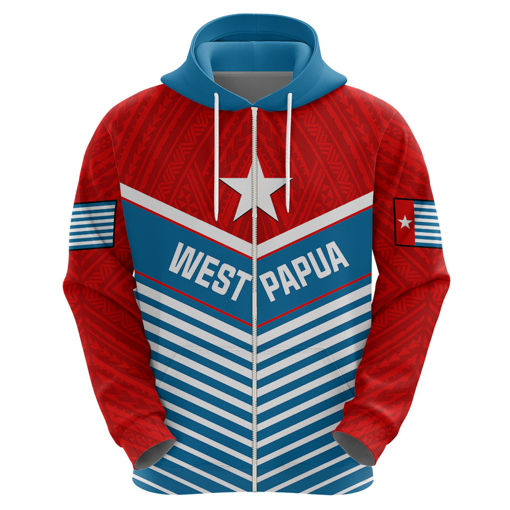 Custom West Papua Hoodie Coat Of Arms And Morning Star Flag LT14