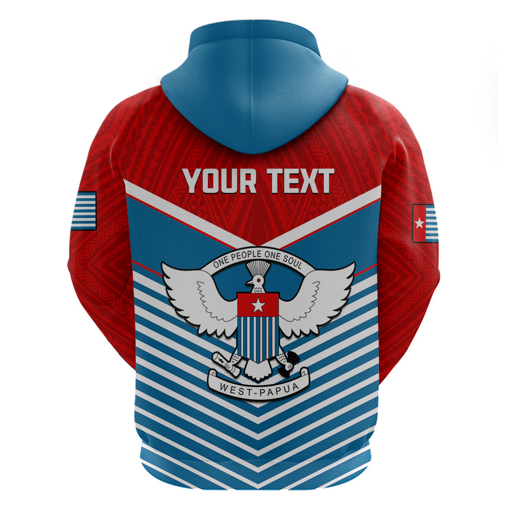 Custom West Papua Hoodie Coat Of Arms And Morning Star Flag LT14