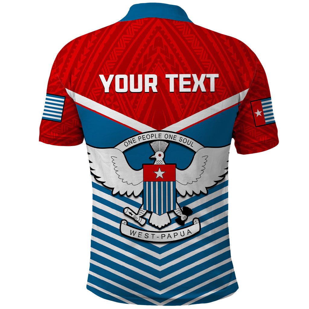 Custom West Papua Polo Shirt Coat Of Arms And Morning Star Flag LT14