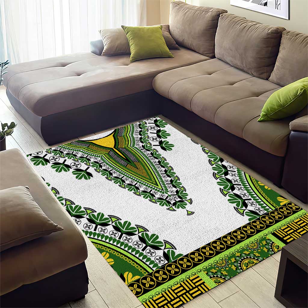 Africa Area Rug African Dashiki Royal Green Version LT14