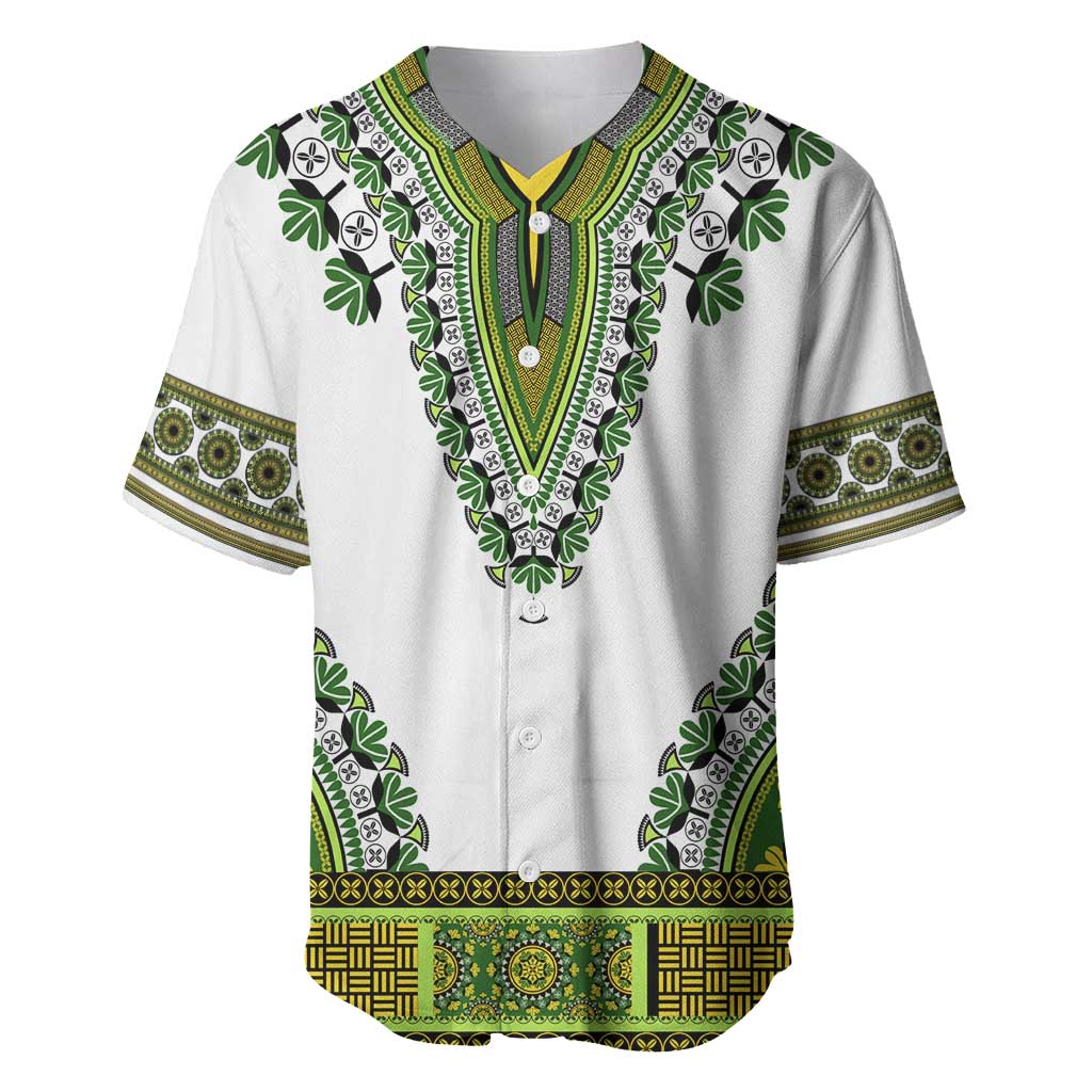 Africa Baseball Jersey African Dashiki Royal Green Version LT14