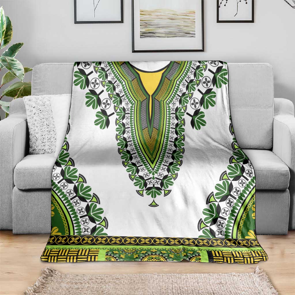 Africa Blanket African Dashiki Royal Green Version LT14
