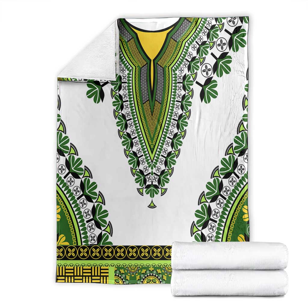 Africa Blanket African Dashiki Royal Green Version LT14