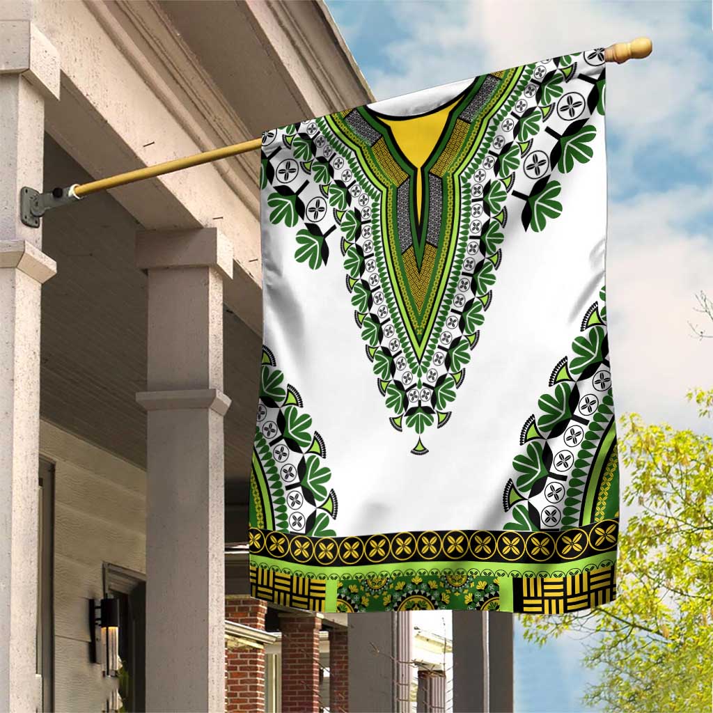 Africa Garden Flag African Dashiki Royal Green Version LT14