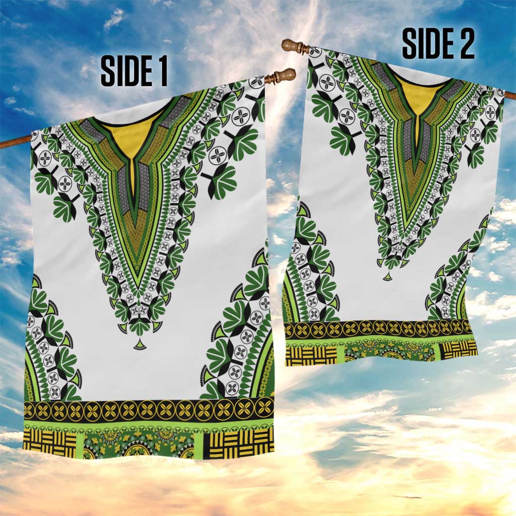 Africa Garden Flag African Dashiki Royal Green Version LT14
