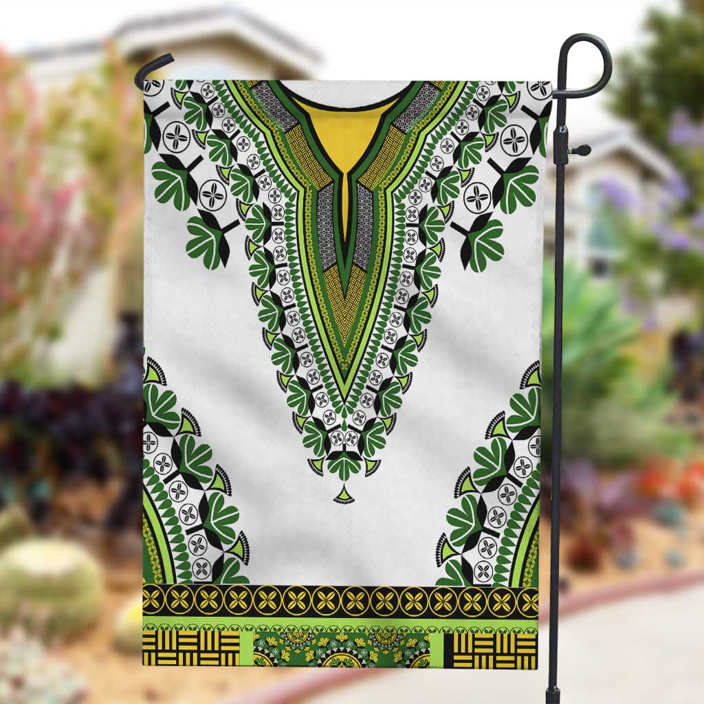 Africa Garden Flag African Dashiki Royal Green Version LT14