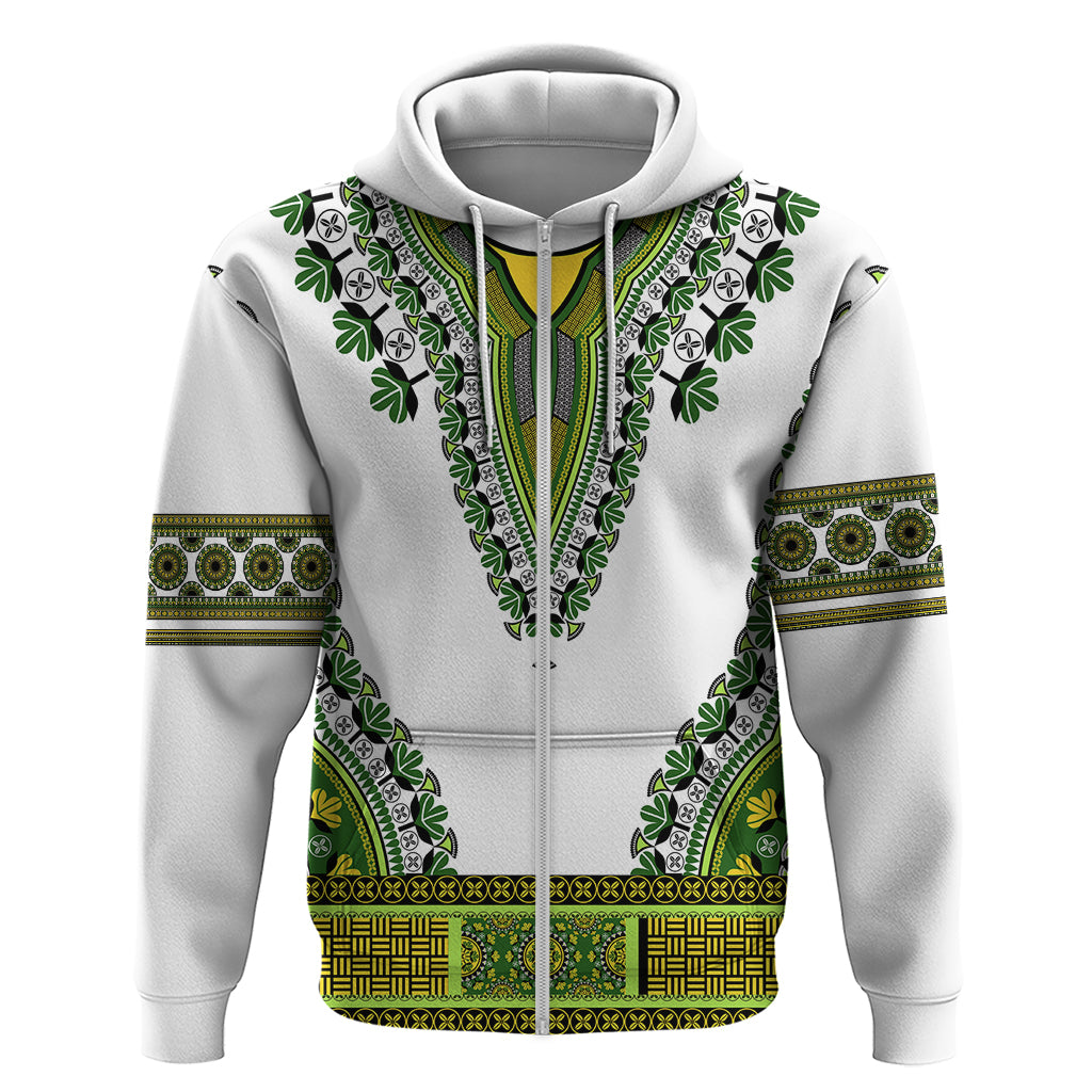 Africa Hoodie African Dashiki Royal Green Version LT14