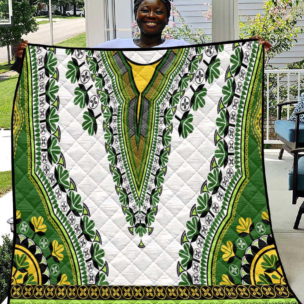 Africa Quilt African Dashiki Royal Green Version LT14
