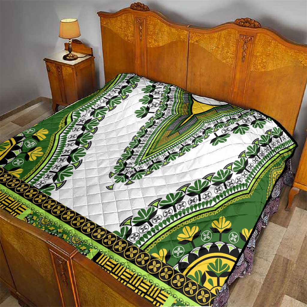 Africa Quilt African Dashiki Royal Green Version LT14