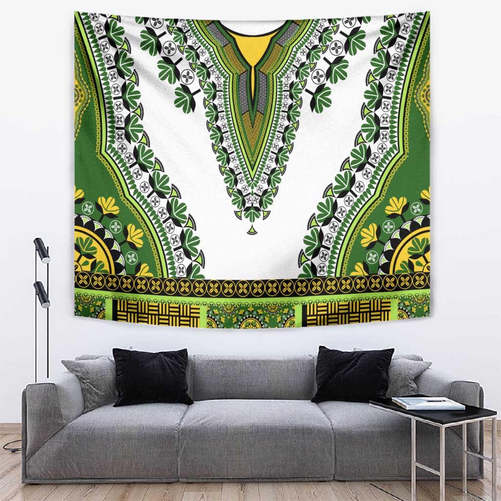Africa Tapestry African Dashiki Royal Green Version LT14