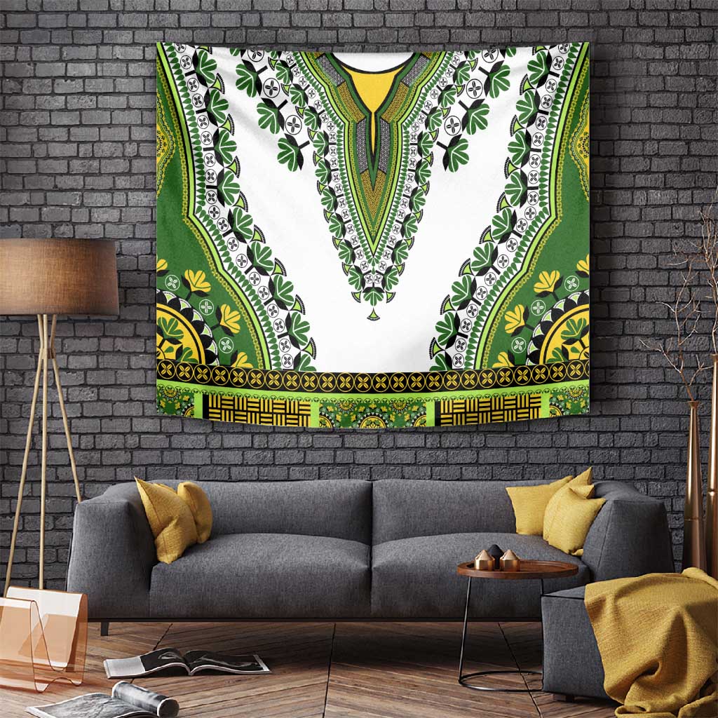 Africa Tapestry African Dashiki Royal Green Version LT14