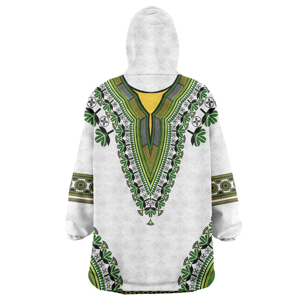Africa Wearable Blanket Hoodie African Dashiki Royal Green Version LT14