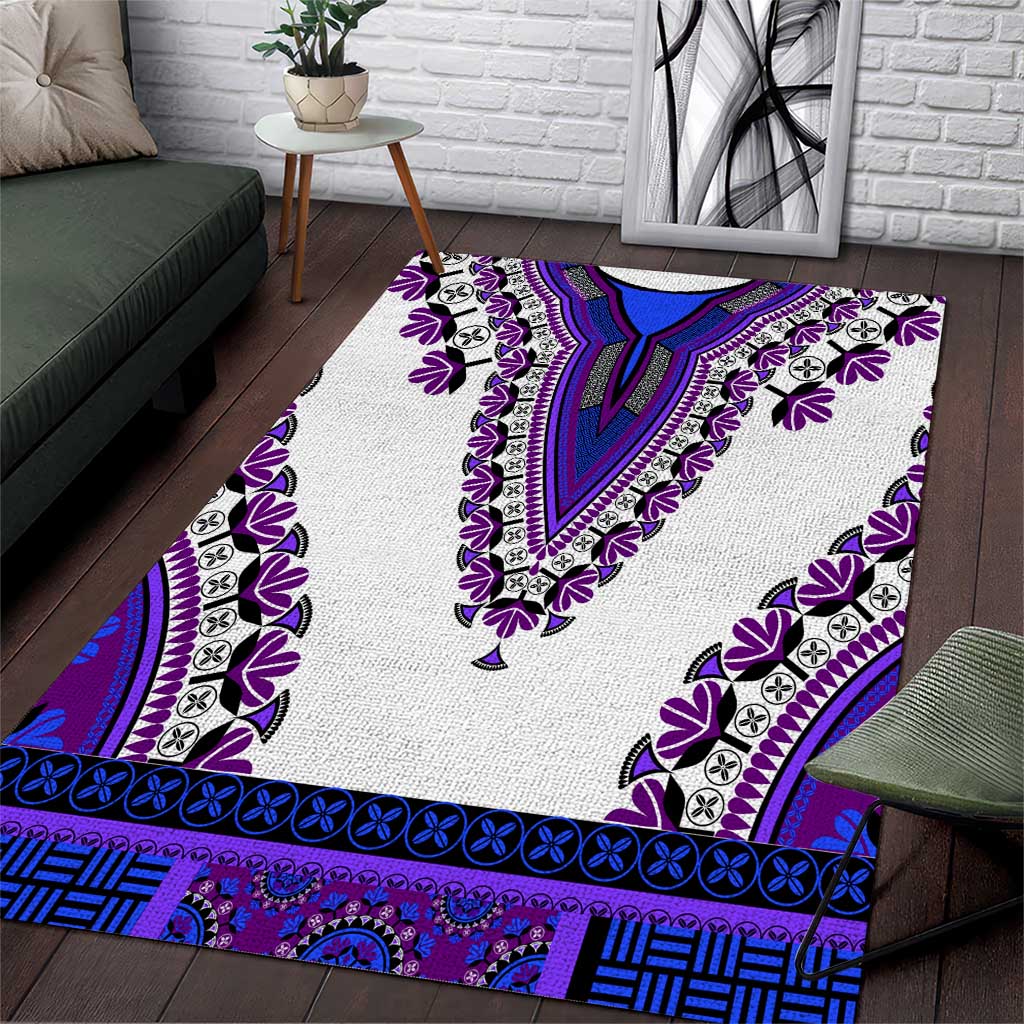 Africa Area Rug African Dashiki Royal Purple Version LT14