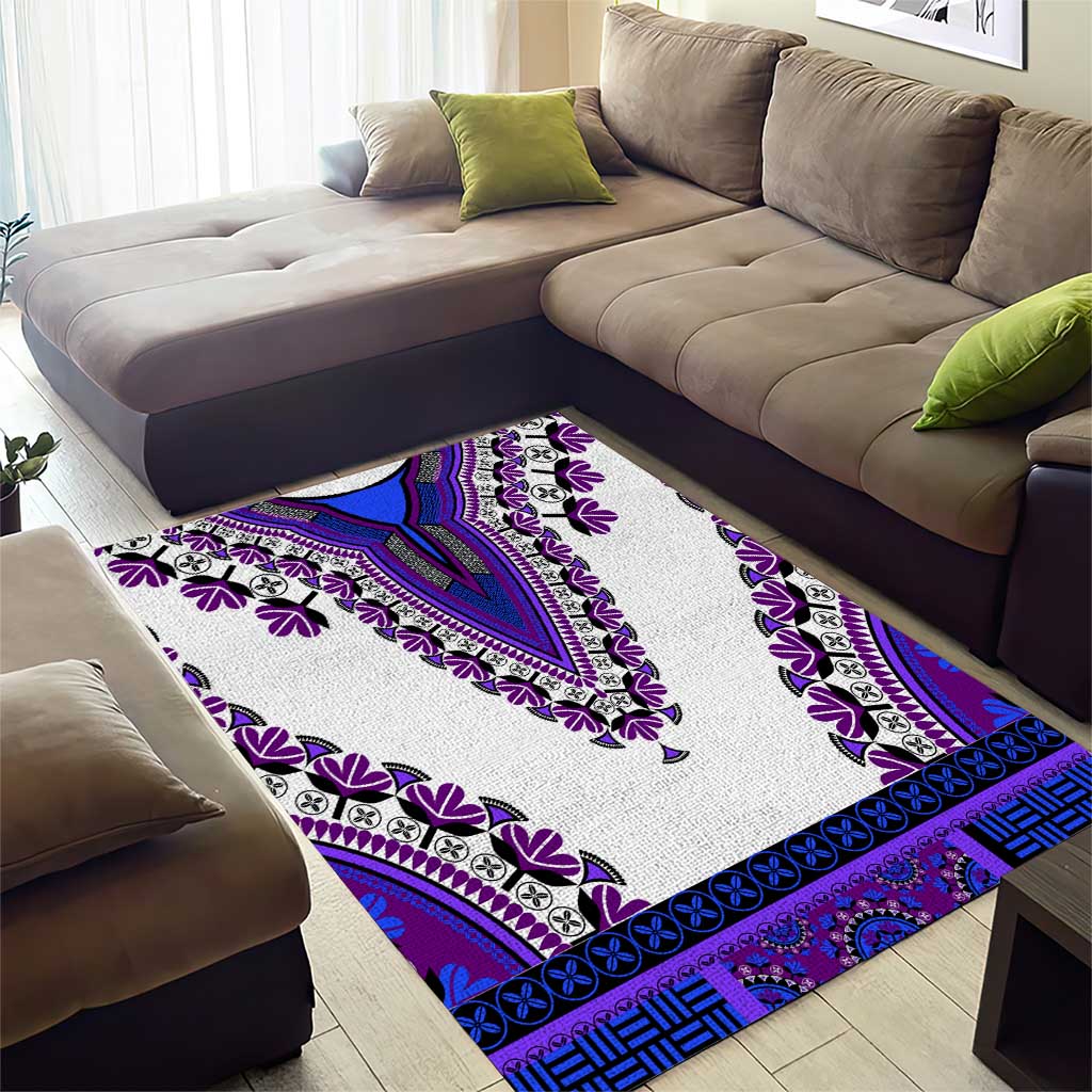 Africa Area Rug African Dashiki Royal Purple Version LT14