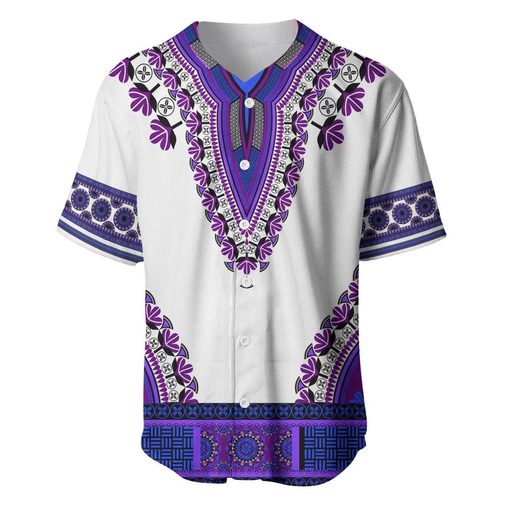 Africa Baseball Jersey African Dashiki Royal Purple Version LT14