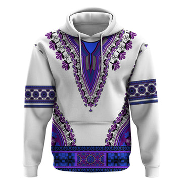 Africa Hoodie African Dashiki Royal Purple Version LT14