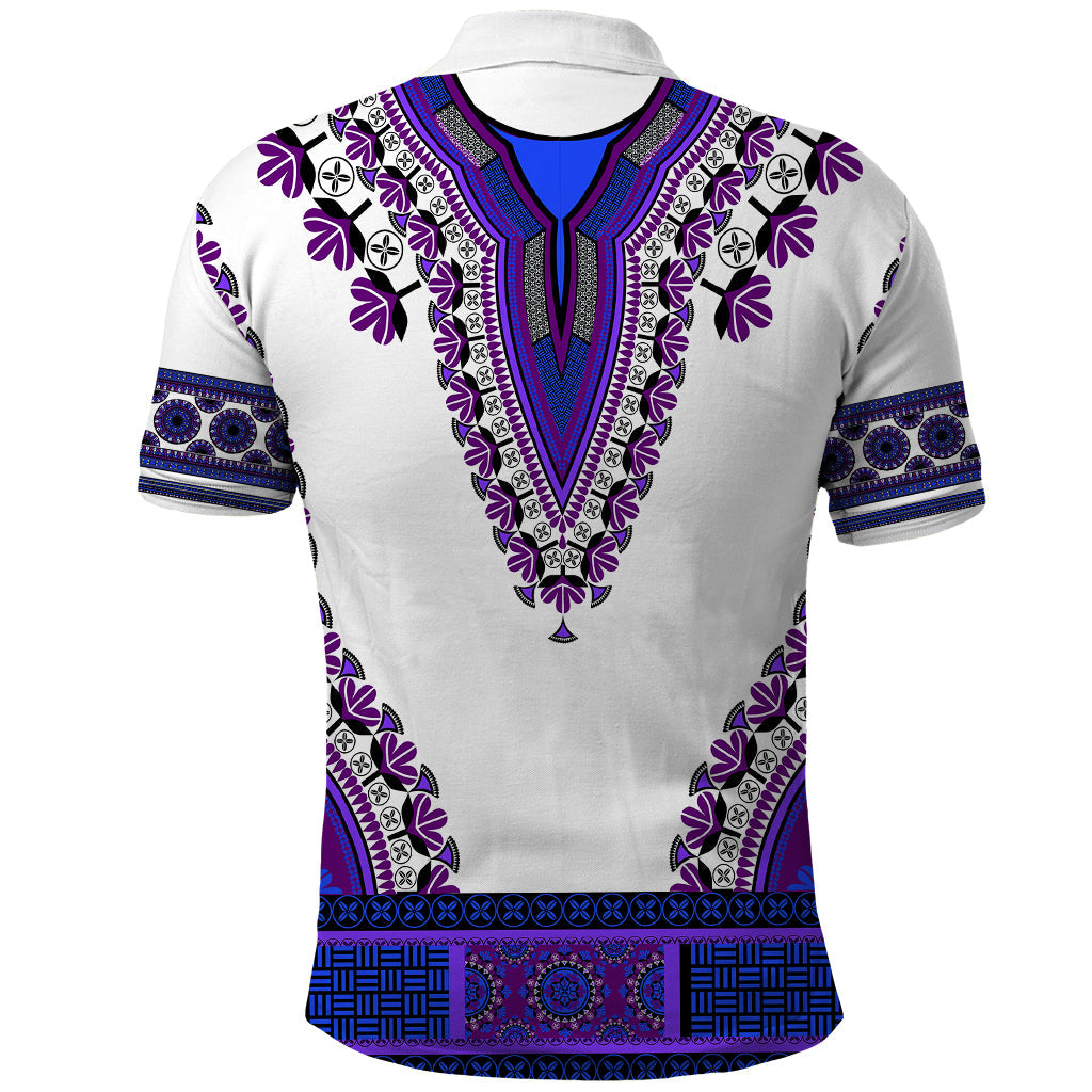 Africa Polo Shirt African Dashiki Royal Purple Version LT14