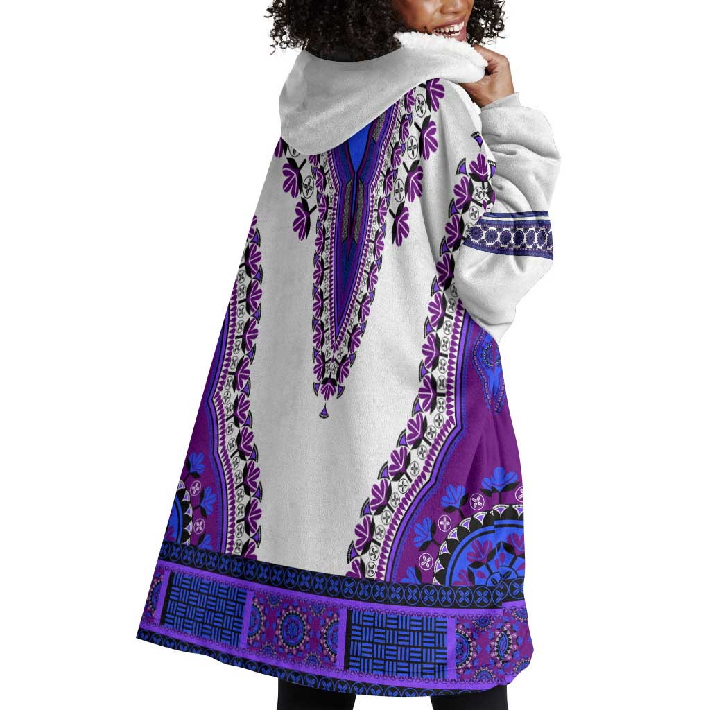 Africa Wearable Blanket Hoodie African Dashiki Royal Purple Version LT14