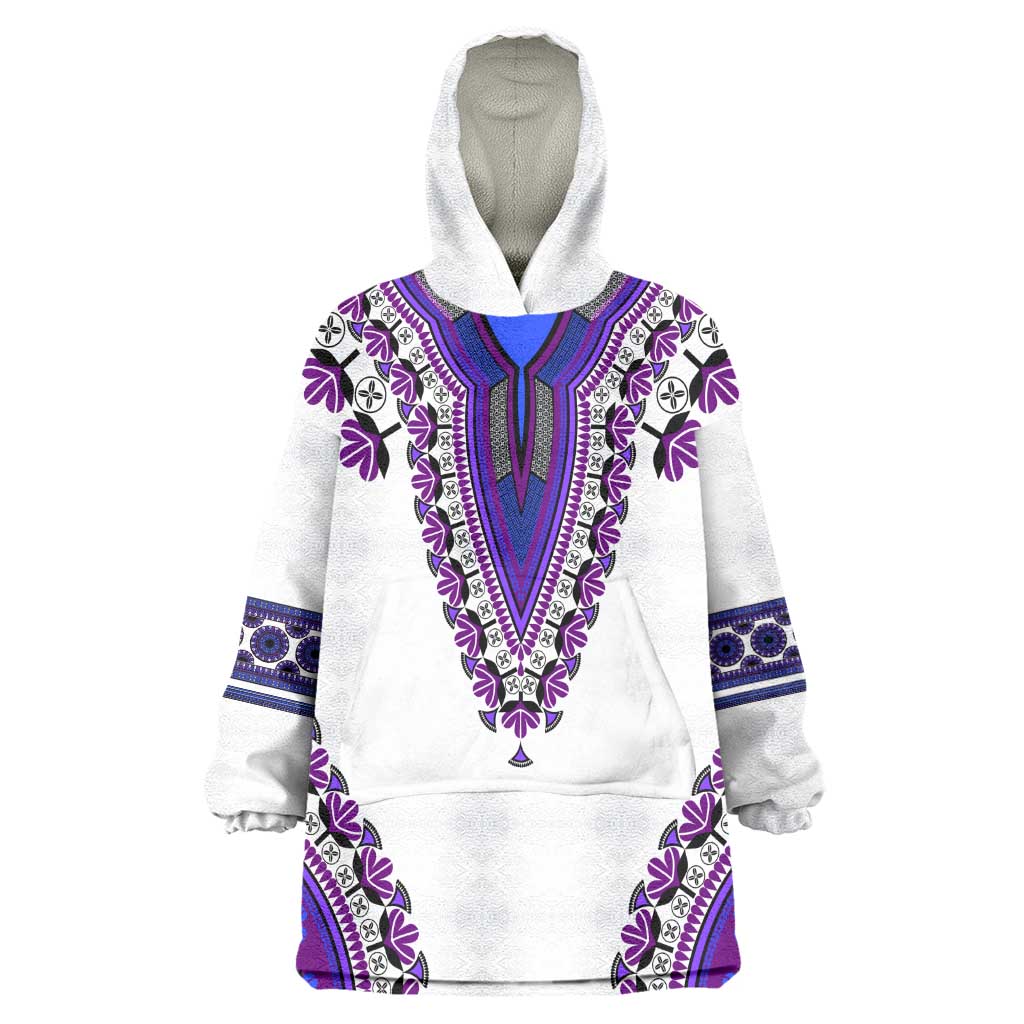 Africa Wearable Blanket Hoodie African Dashiki Royal Purple Version LT14