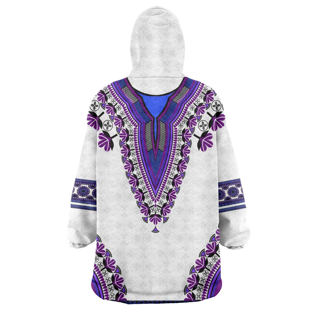 Africa Wearable Blanket Hoodie African Dashiki Royal Purple Version LT14