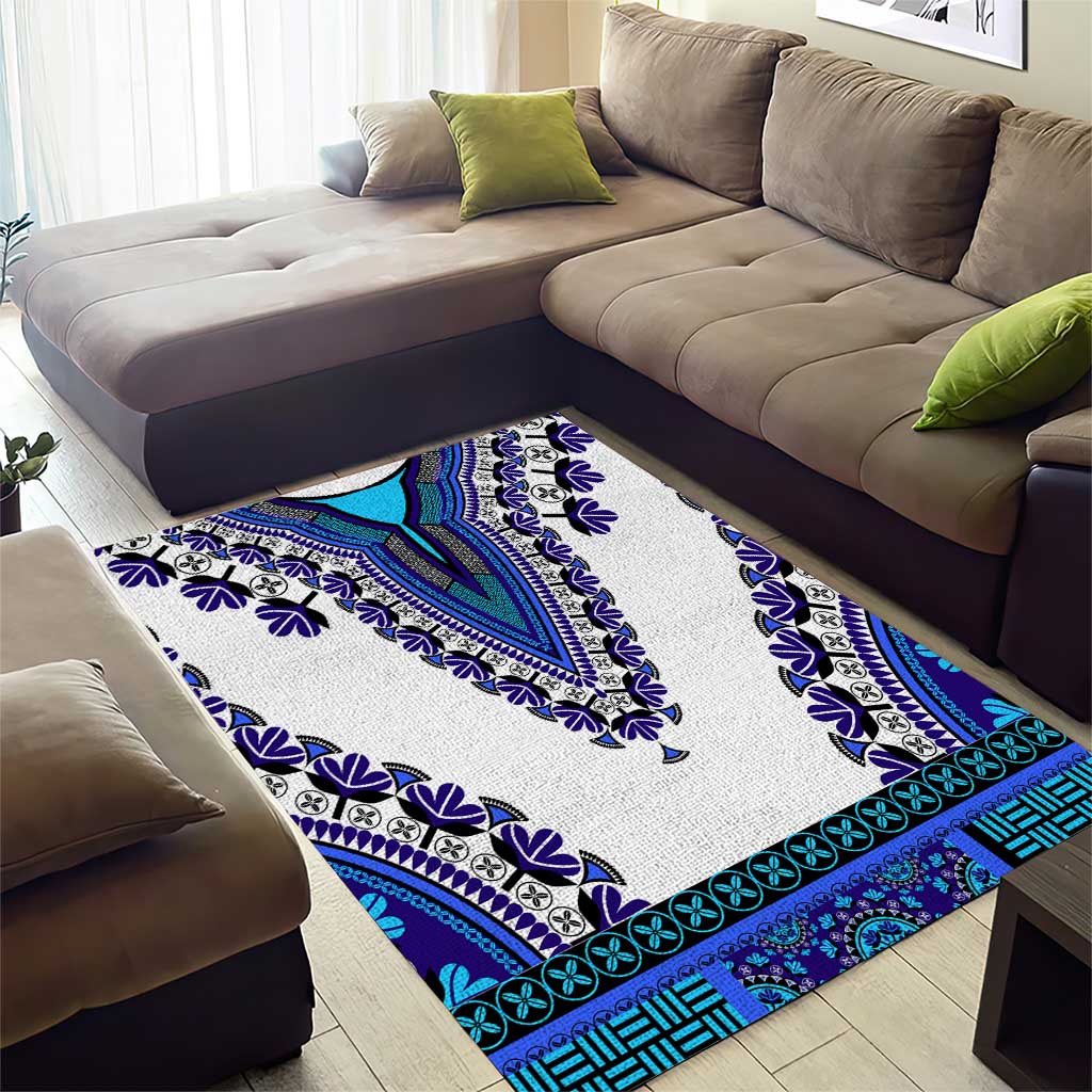 Africa Area Rug African Dashiki Royal Blue Version LT14