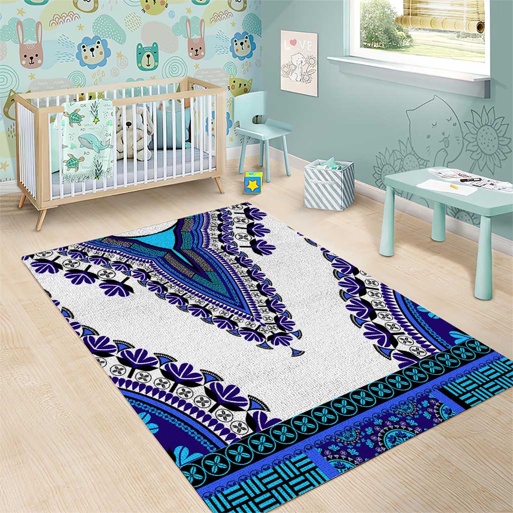 Africa Area Rug African Dashiki Royal Blue Version LT14