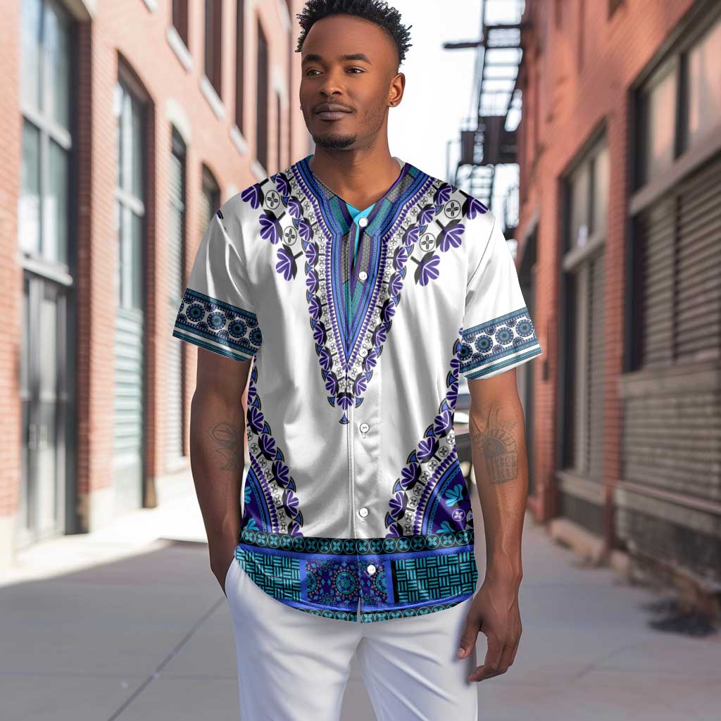 Africa Baseball Jersey African Dashiki Royal Blue Version LT14