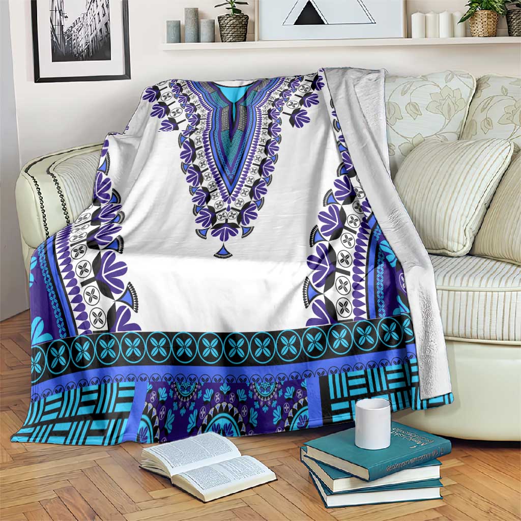 Africa Blanket African Dashiki Royal Blue Version LT14