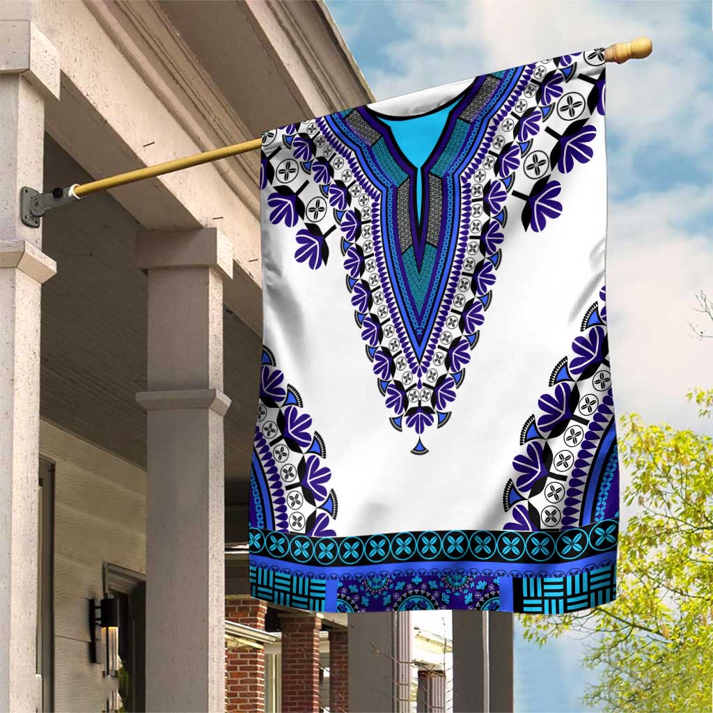 Africa Garden Flag African Dashiki Royal Blue Version LT14