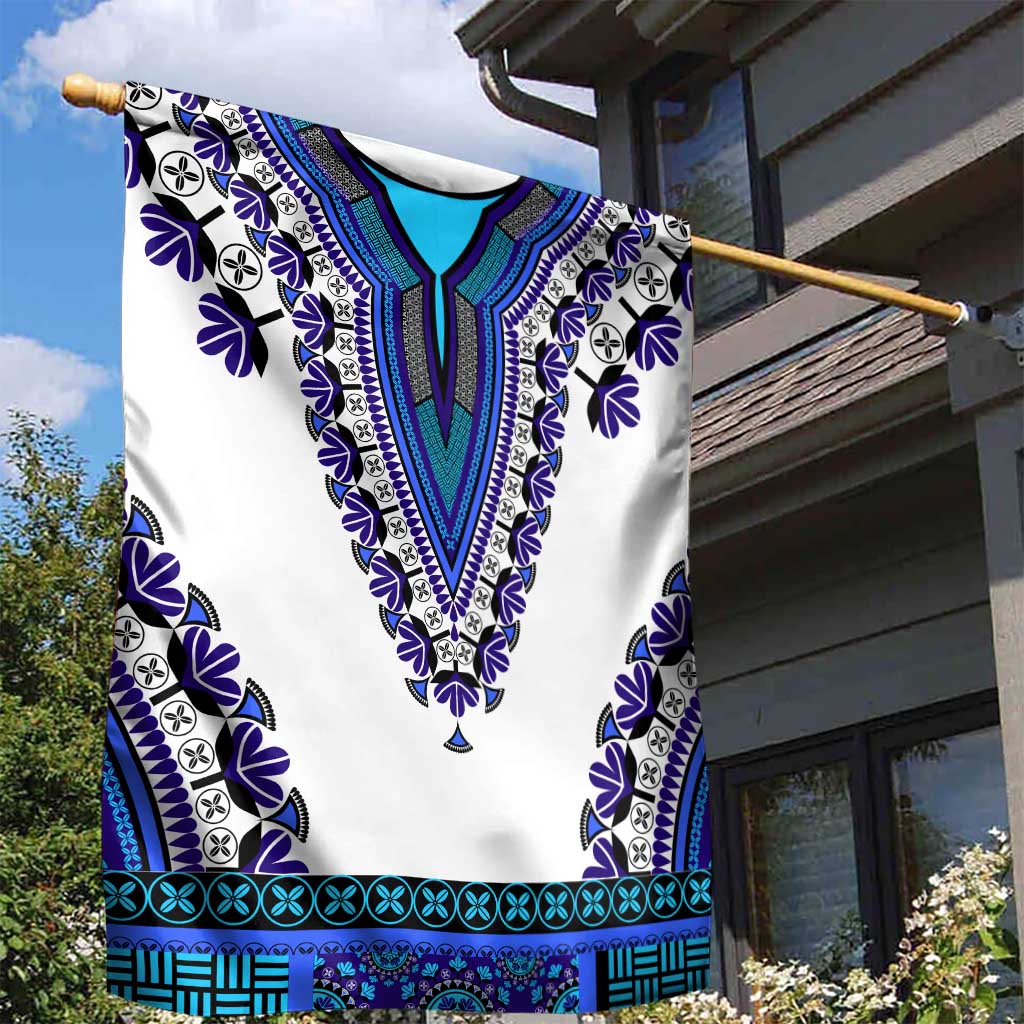 Africa Garden Flag African Dashiki Royal Blue Version LT14