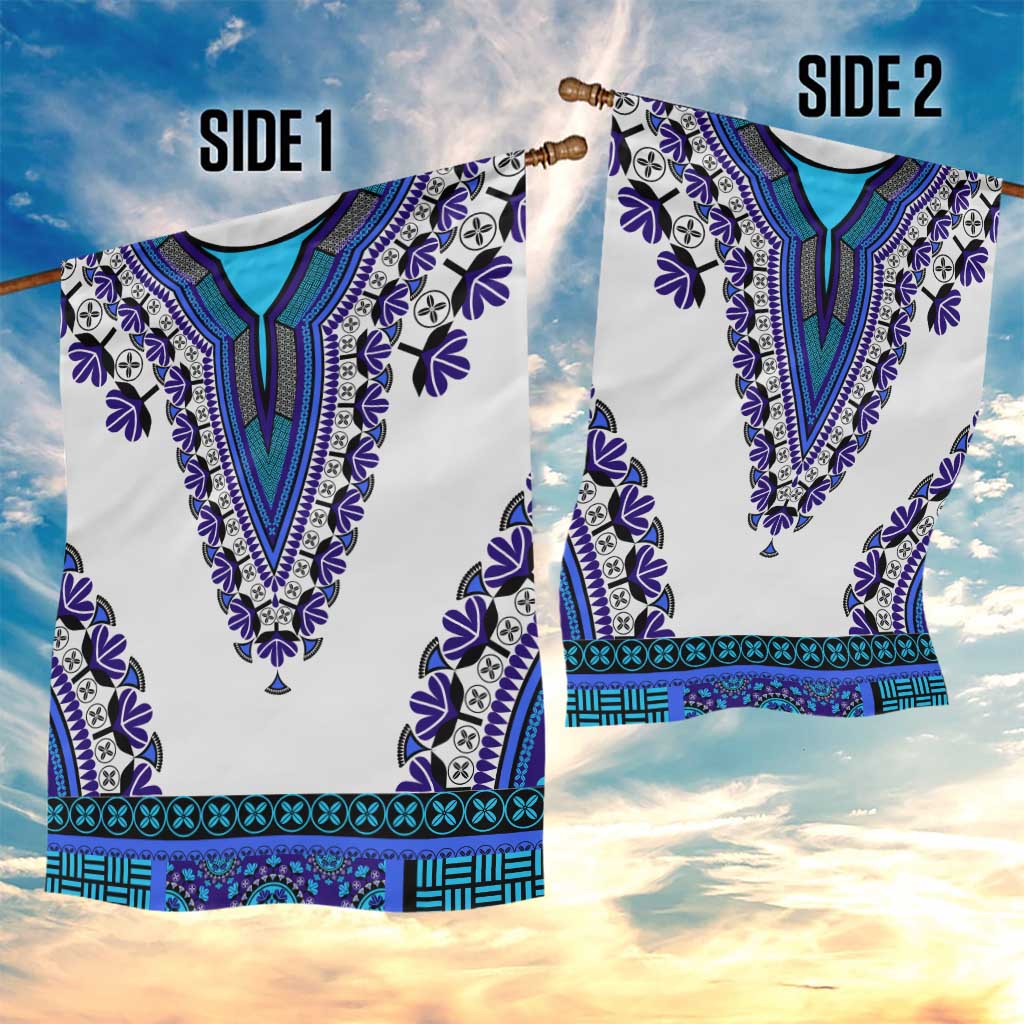 Africa Garden Flag African Dashiki Royal Blue Version LT14