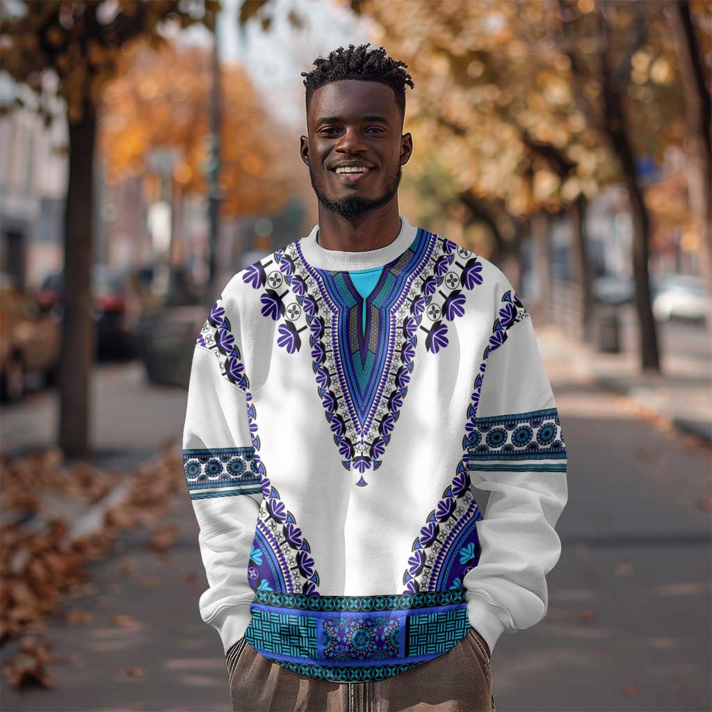 Africa Sweatshirt African Dashiki Royal Blue Version LT14