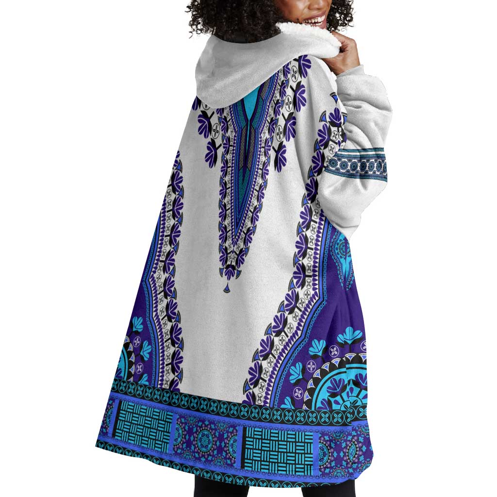 Africa Wearable Blanket Hoodie African Dashiki Royal Blue Version LT14