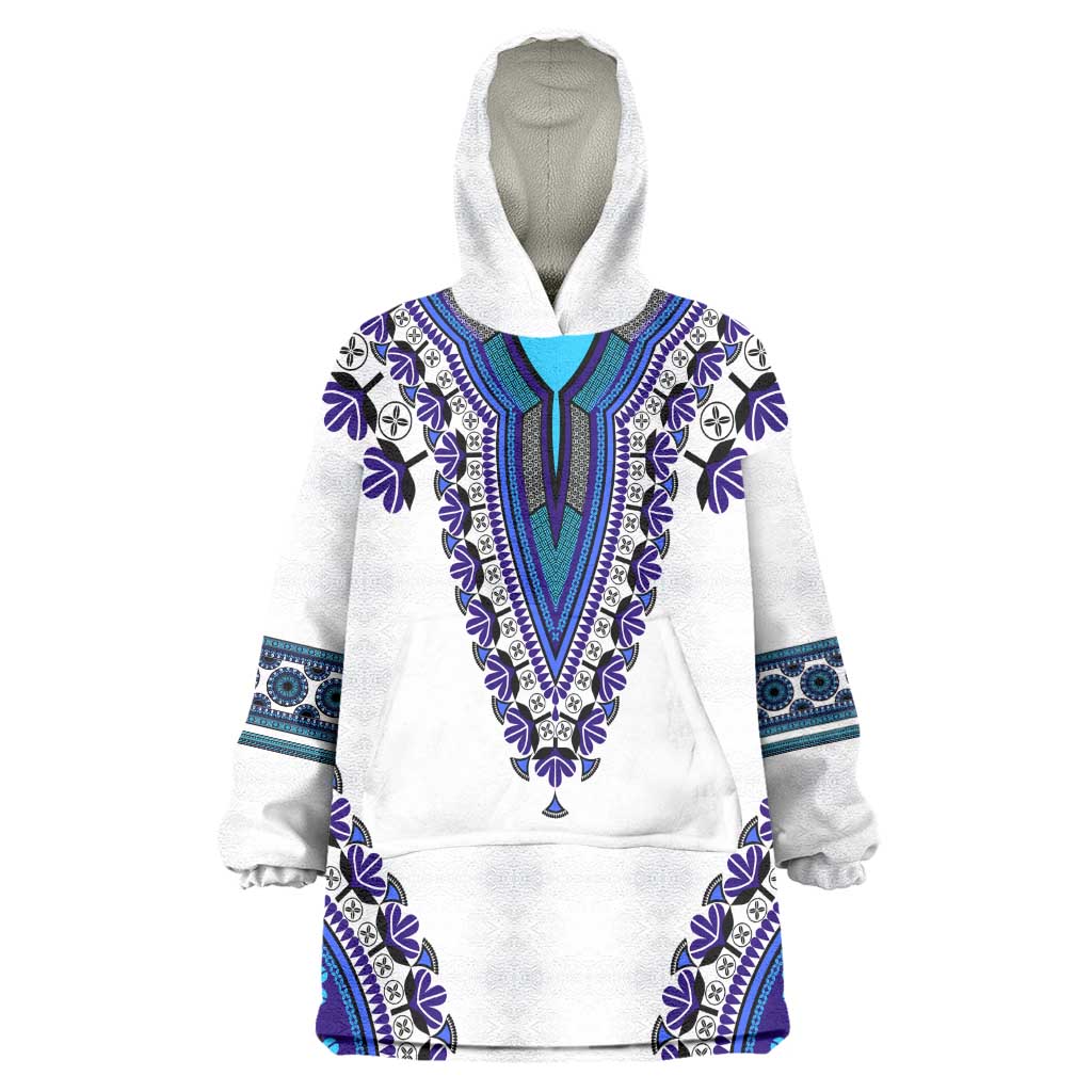 Africa Wearable Blanket Hoodie African Dashiki Royal Blue Version LT14