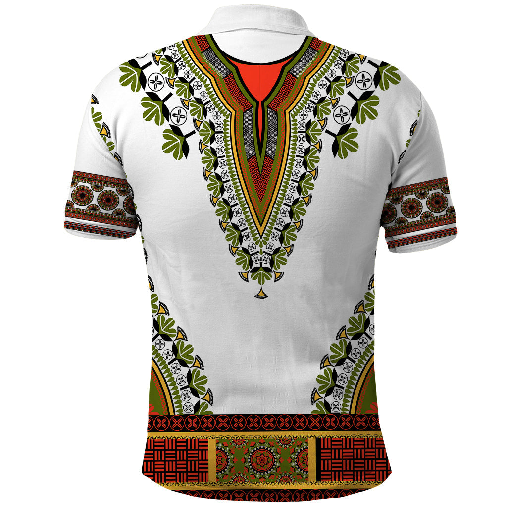 Africa Polo Shirt African Dashiki Royal Gold Version LT14