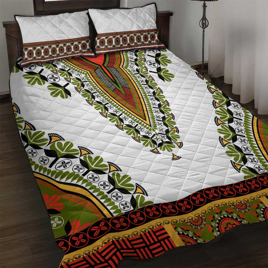Africa Quilt Bed Set African Dashiki Royal Gold Version LT14